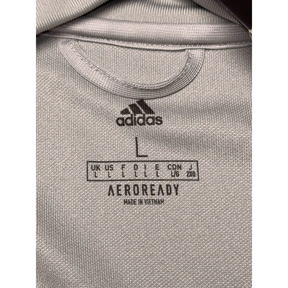 Adidas Track Jacket Men’s Large Gray Aeroready Texas Soccer Full Zip Windbreaker